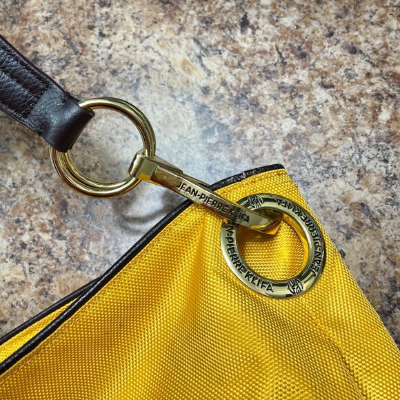 Jean Pierre Kliffa Paris Nylon Bucket Bag Clementine in Yellow - Picture 10 of 15